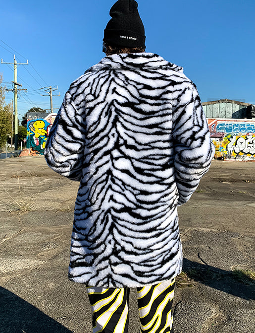 ZEBRA FAUX FUR JACKET  MADE 4 U 