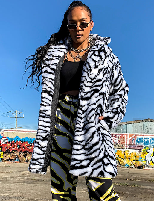 ZEBRA FAUX FUR JACKET  MADE 4 U 