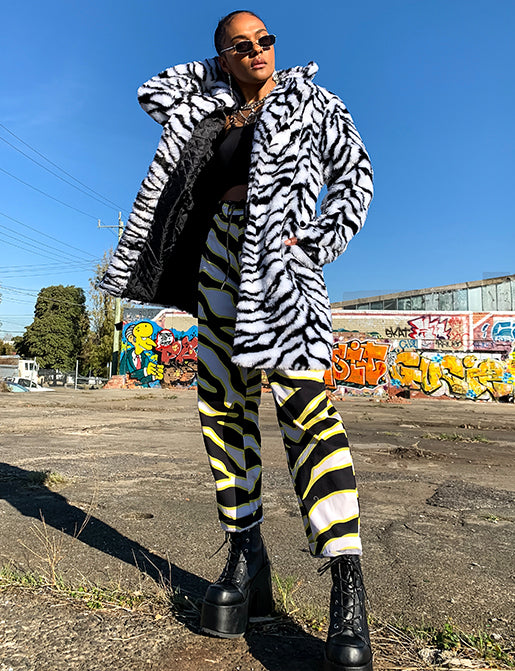 ZEBRA FAUX FUR JACKET  MADE 4 U 