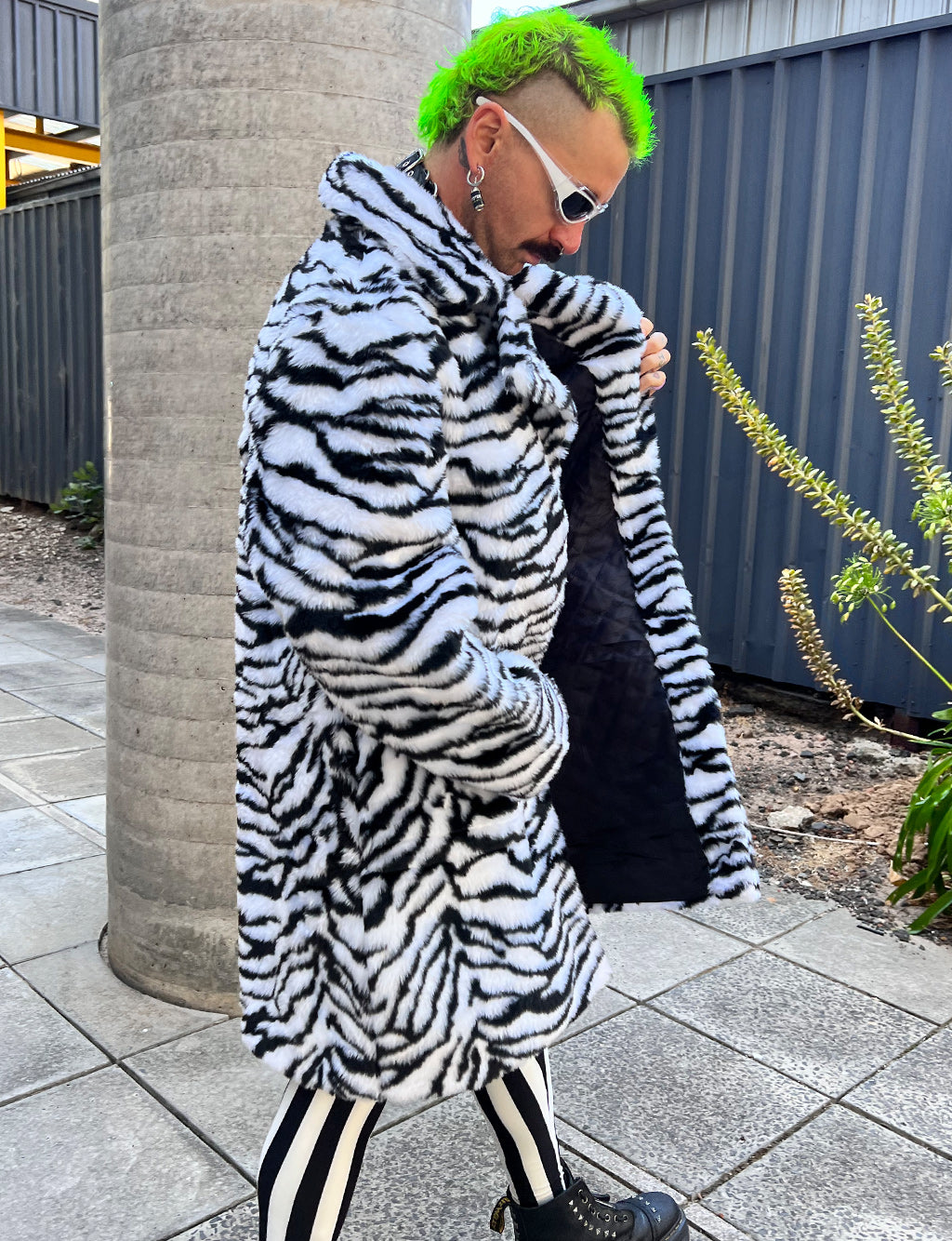 ZEBRA FAUX FUR JACKET  MADE 4 U 