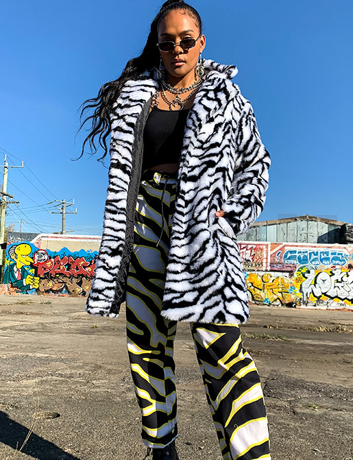 ZEBRA FAUX FUR JACKET  MADE 4 U 