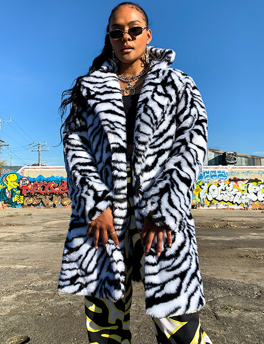 ZEBRA FAUX FUR JACKET  MADE 4 U 