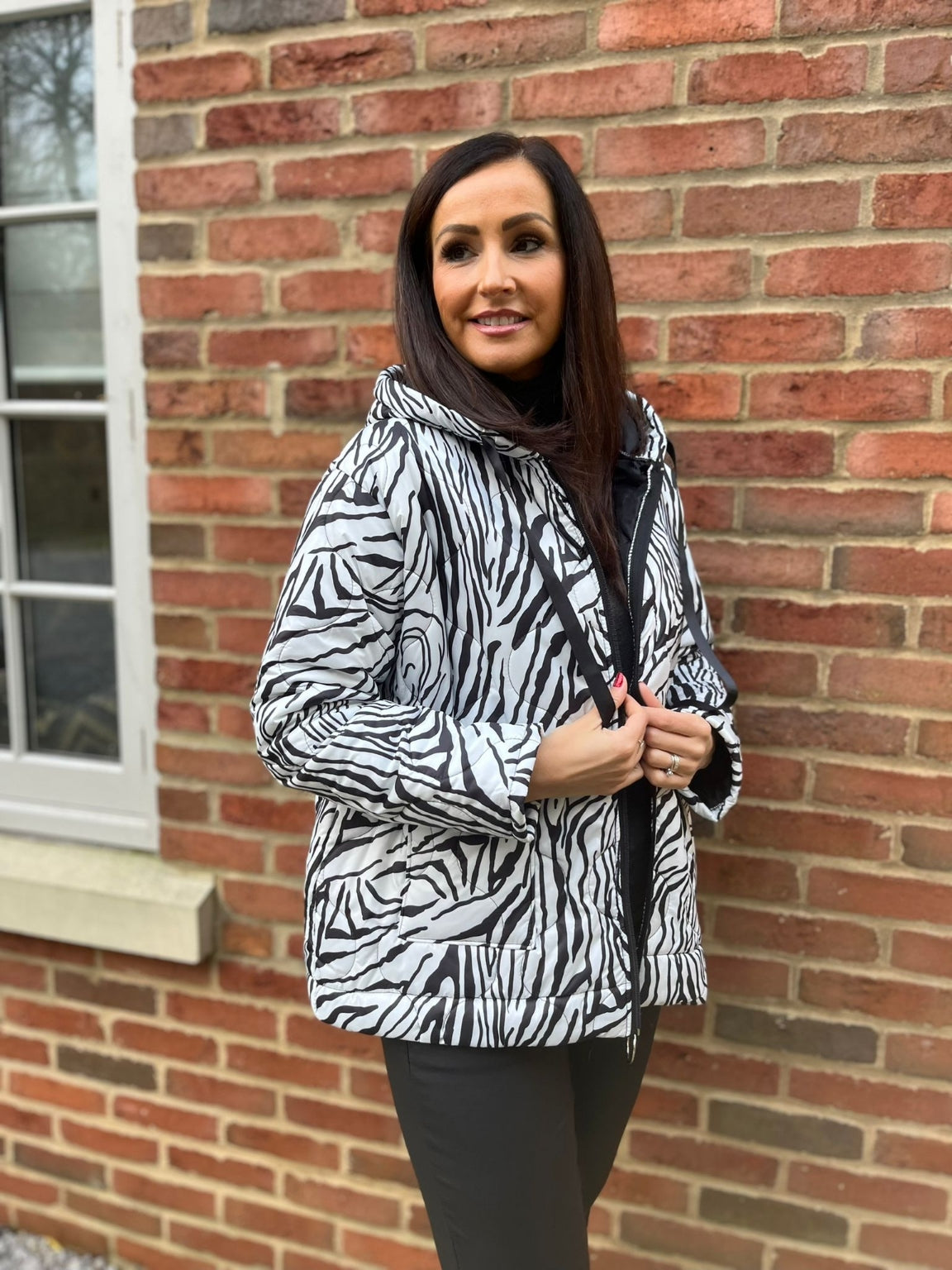 Zebra Quilted Coat Bobbi