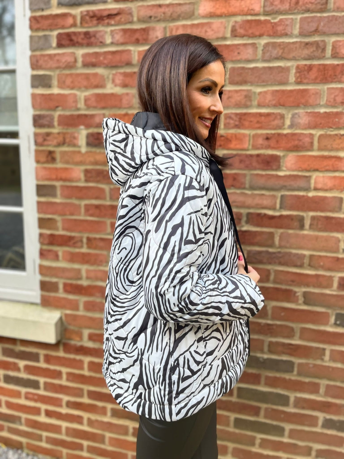 Zebra Quilted Coat Bobbi